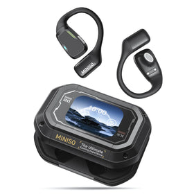 MINISO M98 Translation Earbuds Real Time Open Ear Earbuds Bluetooth 5.4 AI Headphones Translate Support 135 Languages Translator Earbuds Display Touch Screen Gaming Earphones OWS Earbuds